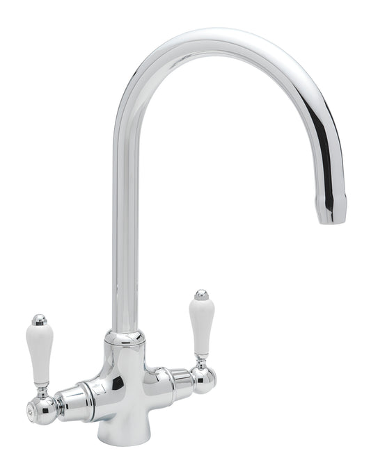 Old Fashioned Twin Ceramic Lever Dual Flow Tap, 5 Colour options