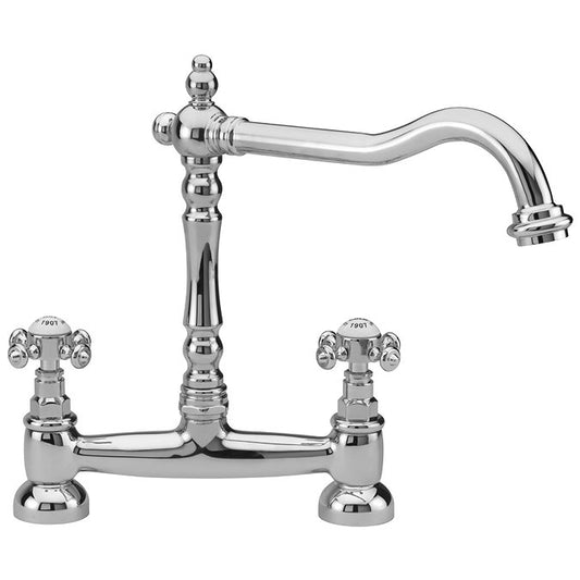 Old Fashioned Kitchen Bridge Mixer Tap 10FBM , 5 Colour options