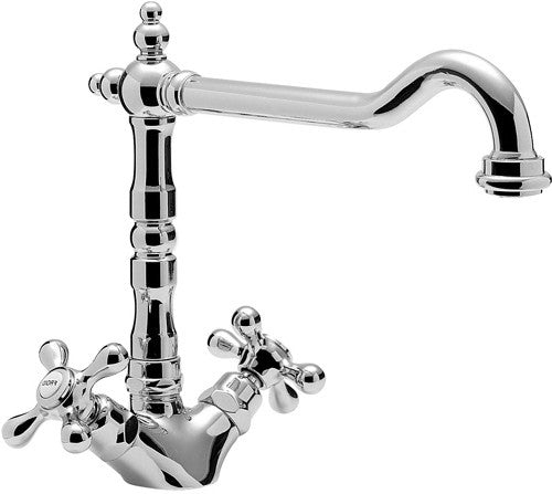 Old Fashioned 2 handle Kitchen mixer Tap, 7 Colour options