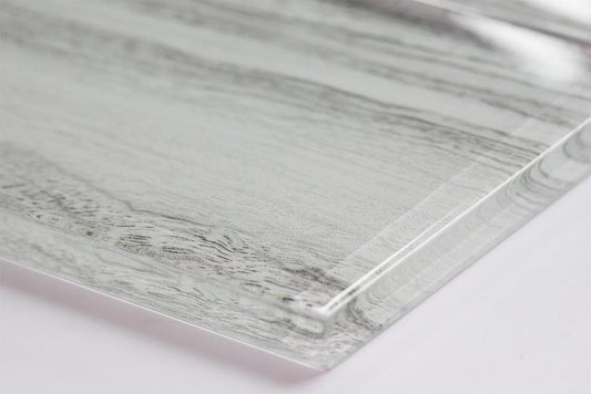 White Wood Effect Glass Subway Tile 75x150mm (MT0182)