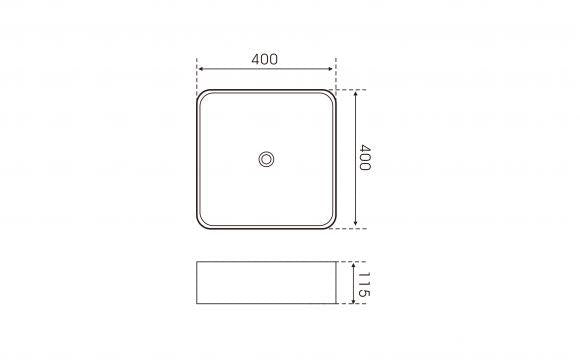 NILO 40 PORCELAIN WASHBASIN WHITE (4090) SP0065