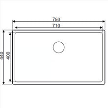 Load image into Gallery viewer, 750X440 LARGE stainless steel Undermount/Inset KITCHEN sink (TJM0037)