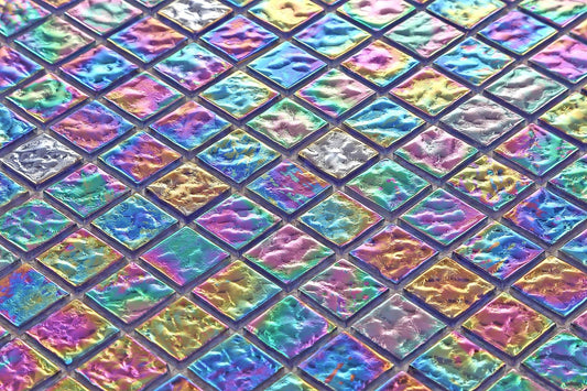 Pearl Iridescent Purple Glass Mosaic Tile sheet (MT0042)