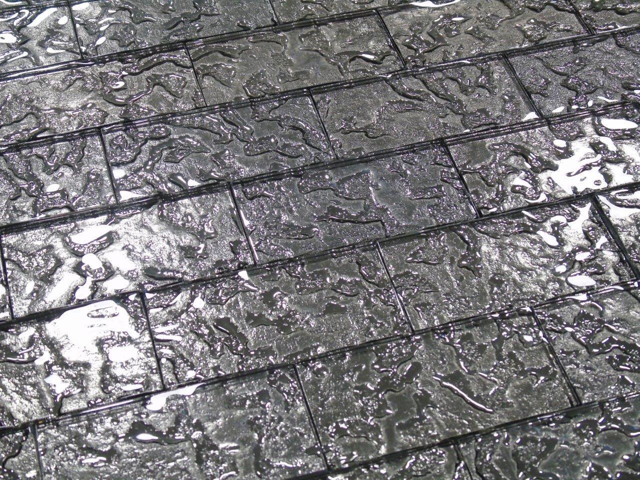 Silver Textured Lava Glass Subway Tile 75x150mm (MT0176)