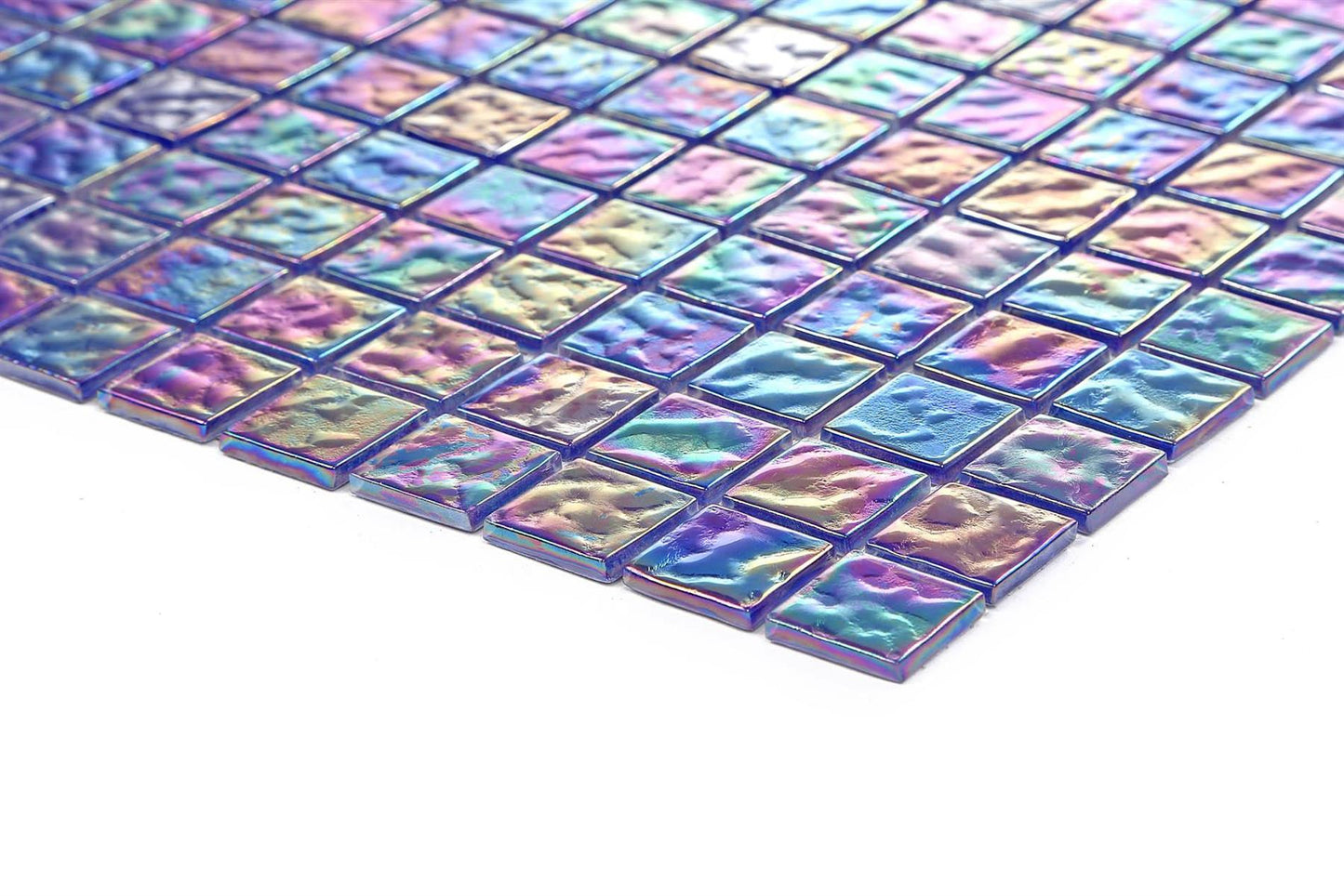 Pearl Iridescent Purple Glass Mosaic Tile sheet (MT0042)
