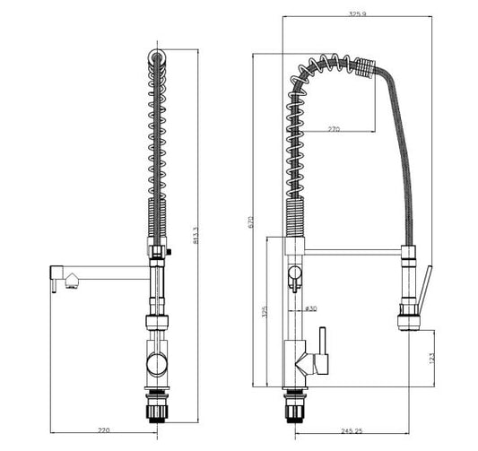 Reginox ALTUS CH Kitchen mixer tap Chrome