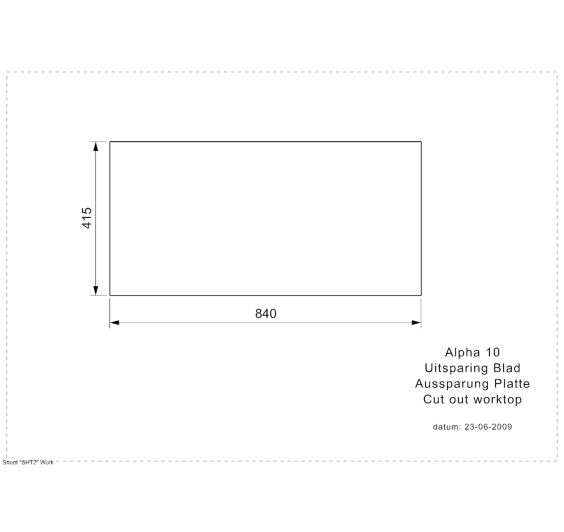 Reginox Alpha 10 Single bowl inset SS kitchen sink 860x435mm