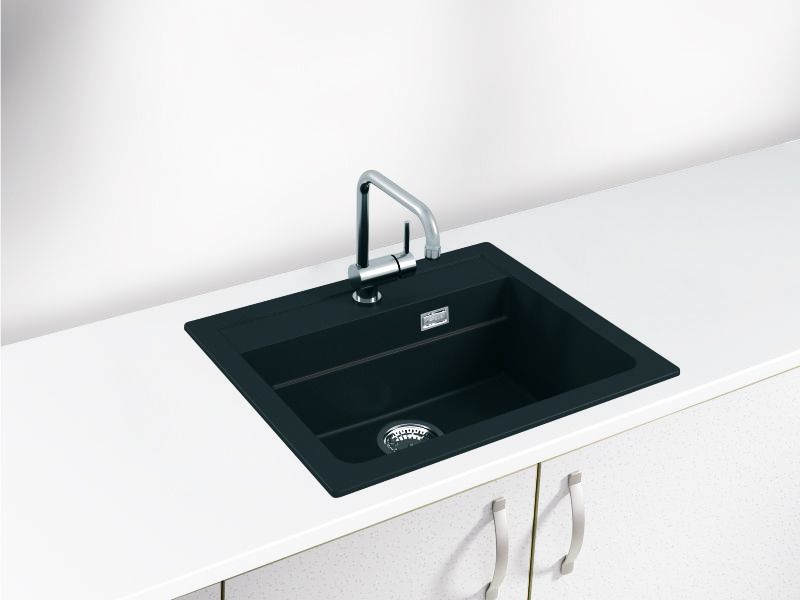 Alveus ATROX 30 Composite Inset/Undermount Kitchen sink, 590 x 500 Carbon or Arctic
