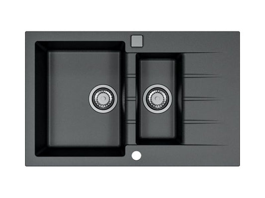 Alveus Cadit 70 Inset 1.5 Composite Kitchen sink, 790x500mm Carbon or Arctic