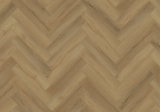 LVT Flooring Lignum Core Barley Oak Herringbone - Pack Size: 2.23m²