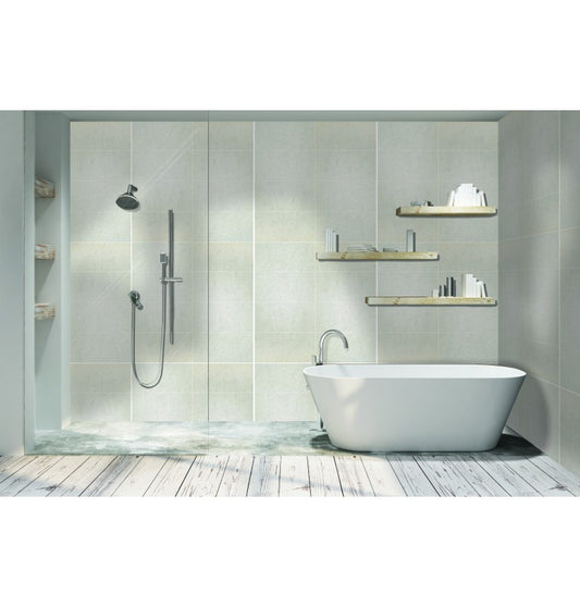DuraPanel Tile Effect Shower Panel Tongue & Groove 2400x585mm on 9mm Plywood
