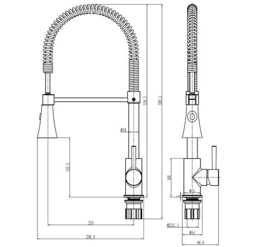 Reginox CHIANA CH Kitchen mixer tap Chrome