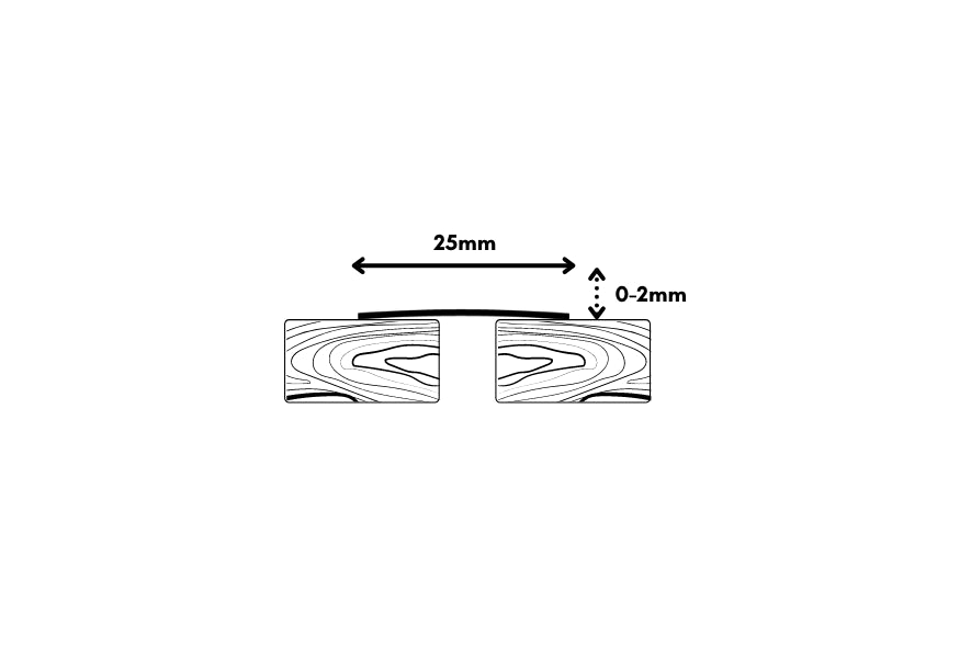 Cover Strip 2700mm x 25mm Metal Profile, Various Colours