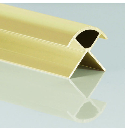 DuraPanel External Corner, Black, Brushed Brass, Polished Chrome, Satin Chrome, White