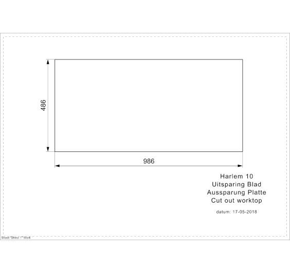 Reginox Harlem 1000x500 Composite Single Bowl Reversible Inset Kitchen sink