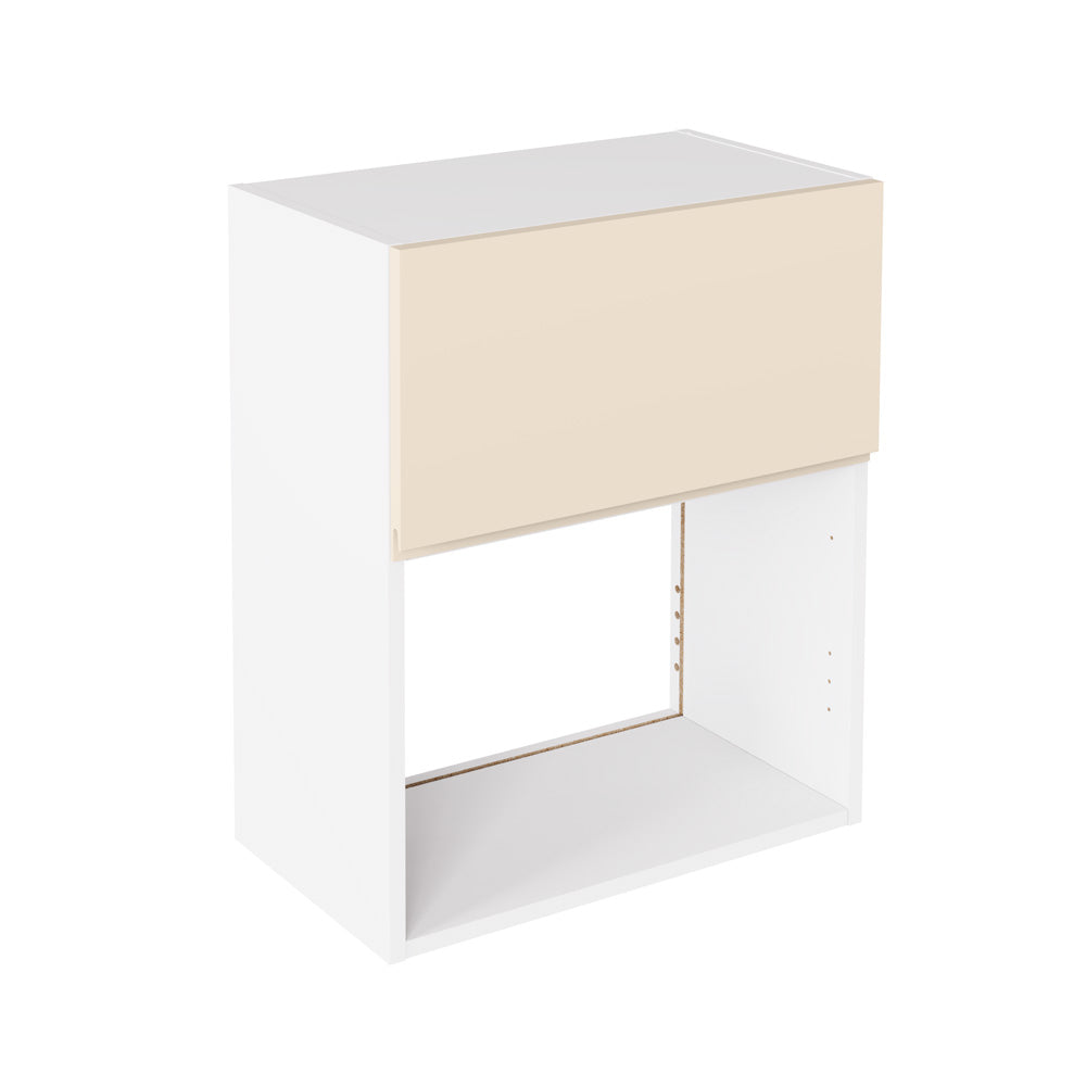 J-Pull Super Gloss Cashmere Wall Kitchen Cabinets with UNICLIC Technology, Flat packed