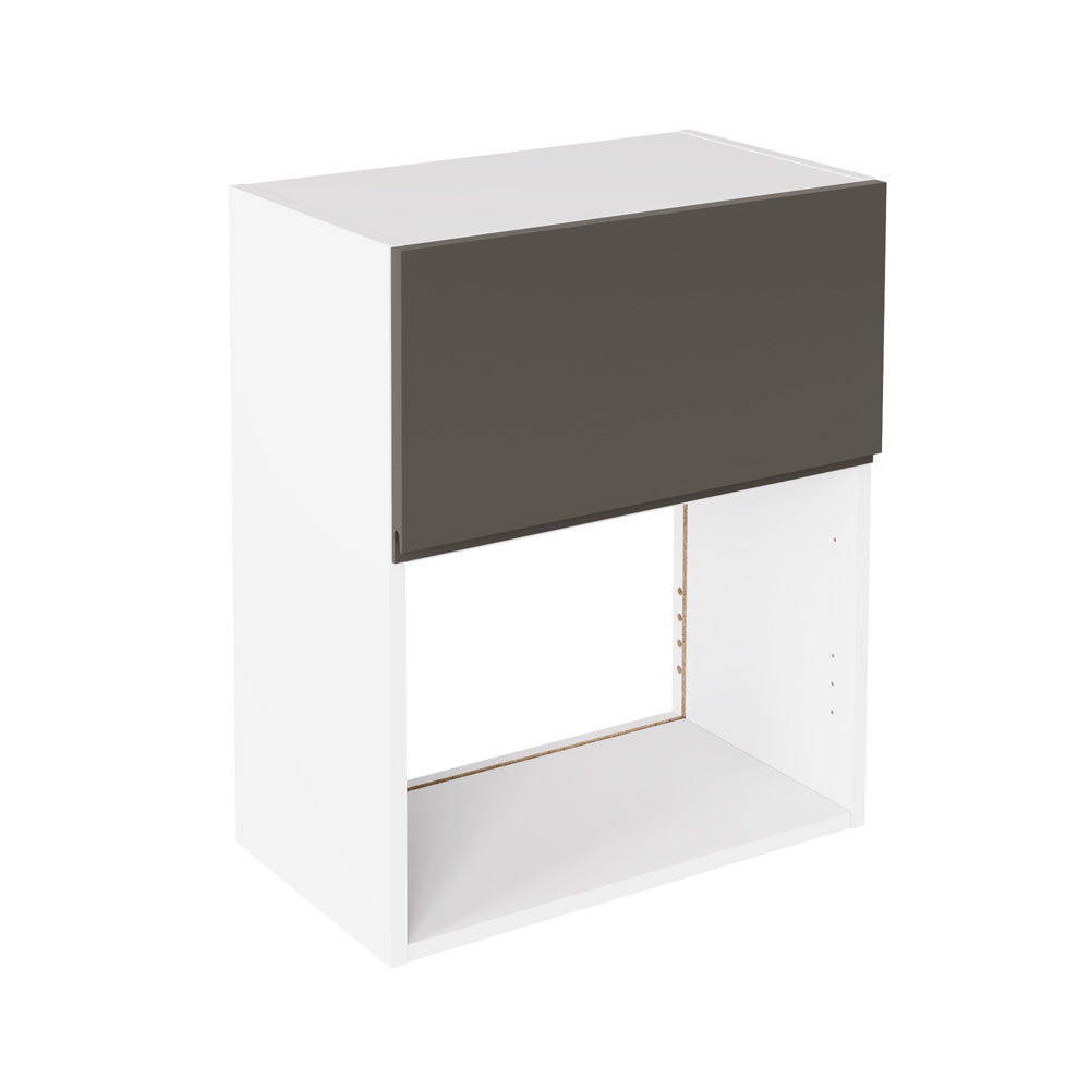J-Pull Super Gloss Graphite Wall Kitchen Cabinets with UNICLIC Technology, Flat packed