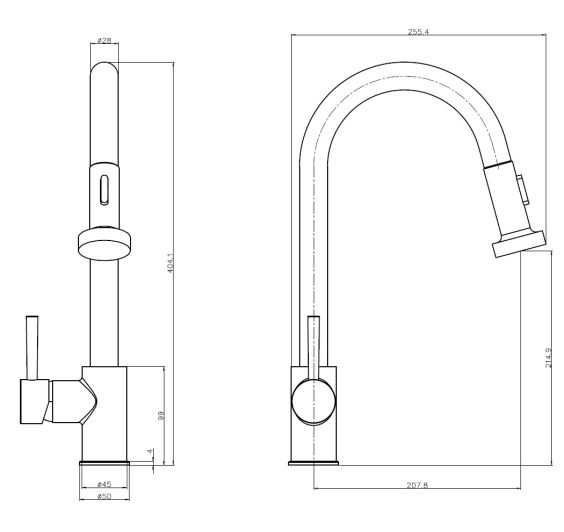 Reginox Marta CH Pull out Kitchen mixer tap Chrome
