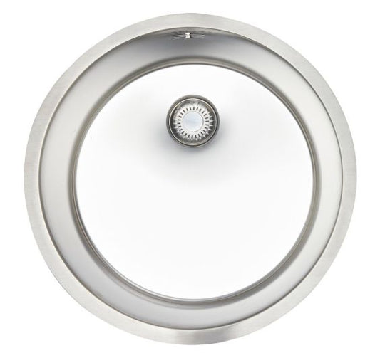 Reginox New York Round Bowl Inset/Undermount SS Kitchen Sink