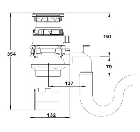Reginox RD 50 Kitchen Sink Waste disposal