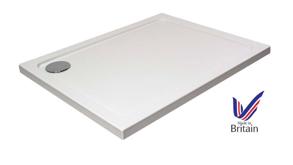 Rectangular White Shower Trays ABS Capped Stone Resin. Various sizes
