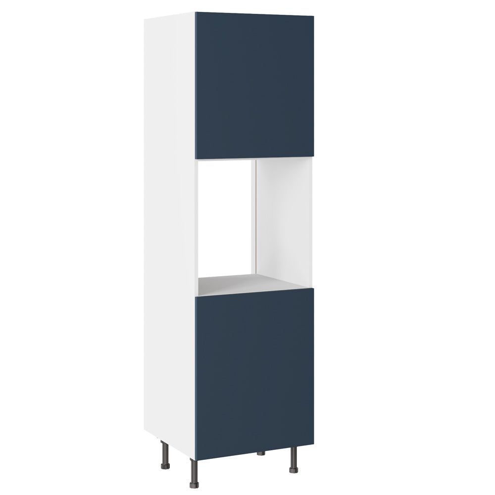 Slab SuperMatt Blue Base Kitchen Cabinets with UNICLIC Technology, Flat packed