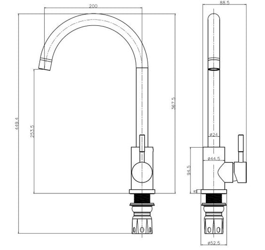 Reginox Taravo Copper Kitchen mixer tap