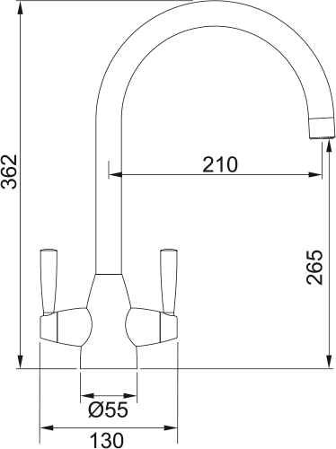 Franke Valais Stainless Steel Kitchen Mixer Tap