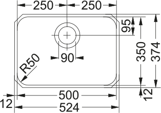 Franke LARGO LAX 110 50 Stainless Steel Undermount Kitchen Sink