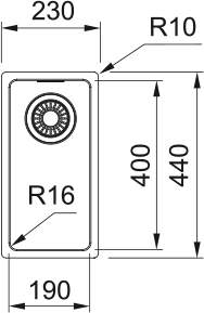 Franke MARIS BOWL MRX 210-19 Inset Kitchen Sink