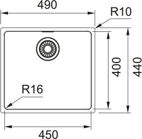 Franke MARIS BOWL MRX 210-45 Inset Kitchen Sink