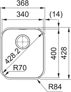 Franke Smart SRX 110-34 Stainless Steel Undermount Kitchen Sink