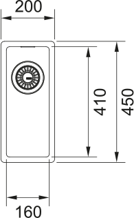 Franke BOX BXX 110 16 Stainless Steel Inset/Undermount Kitchen Sink