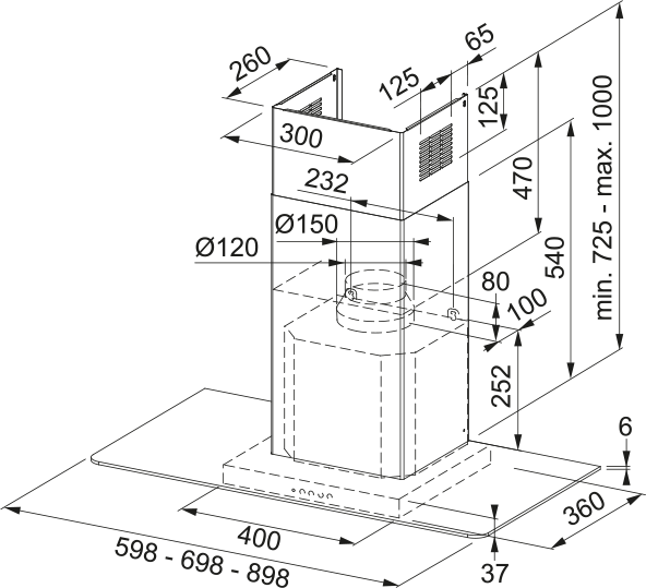 Franke T-Glass Nice 90 FGL 925 XS NP
