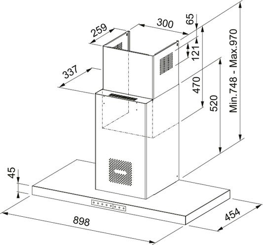 Franke Mythos T-Shape Air Hub FTMY AH BK F90