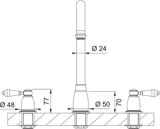 Franke Gloriana Classic J Spout 3-Part DS