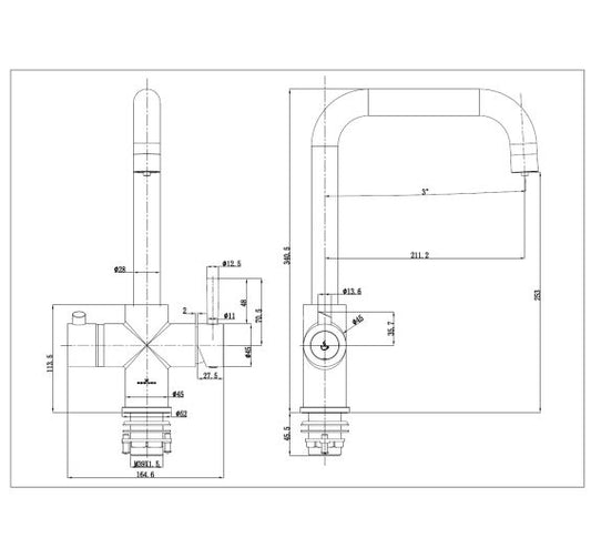 Reginox TRIBEZI MATT BLACK 3in1 Boiling Water Kitchen Tap