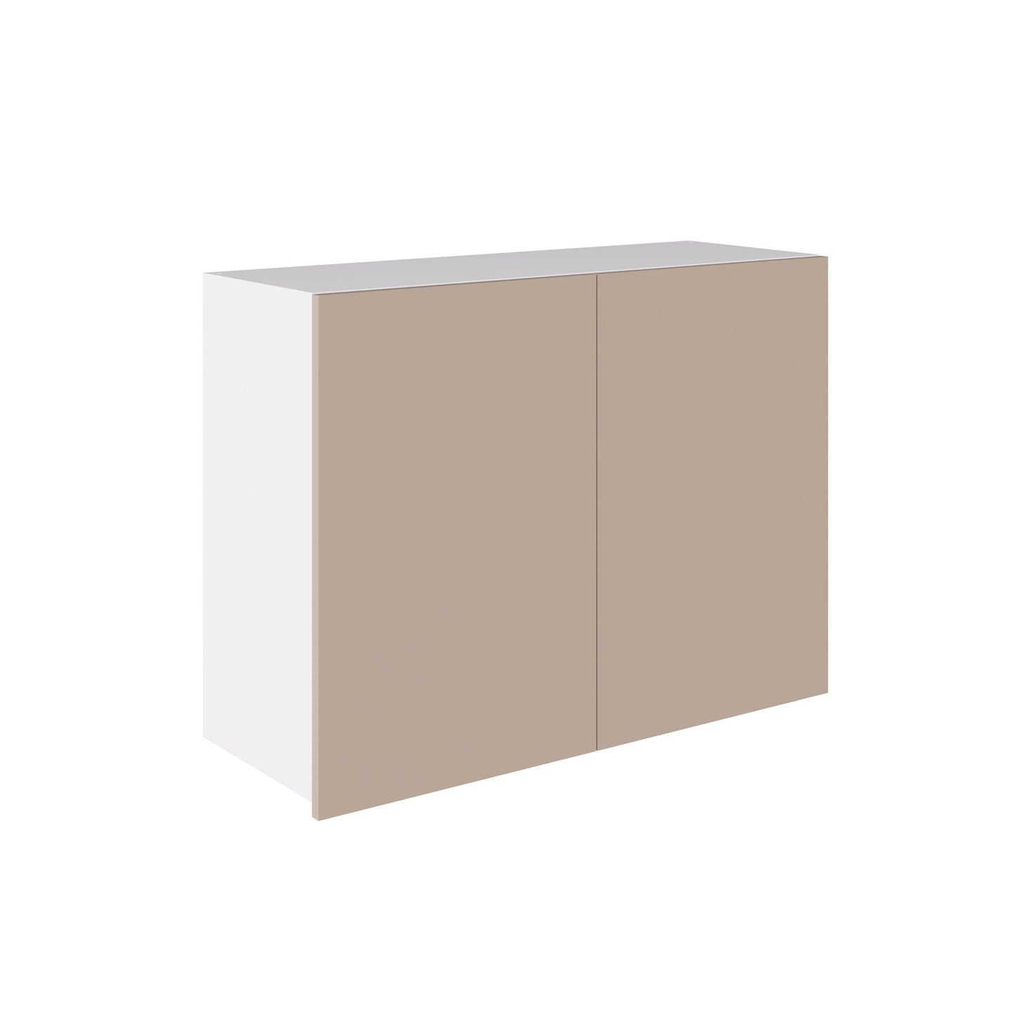 True Handleless SuperGloss Cashmere Kitchen Wall Cabinets with UNICLIC Technology, Flat packed