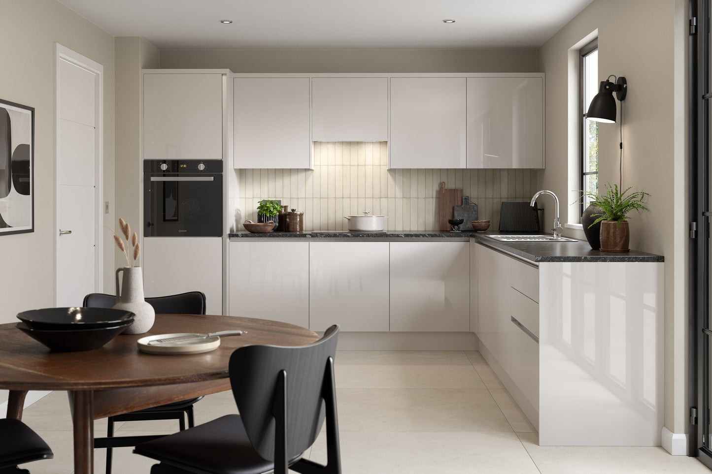 True Handleless SuperGloss Cashmere SAMPLE DOOR