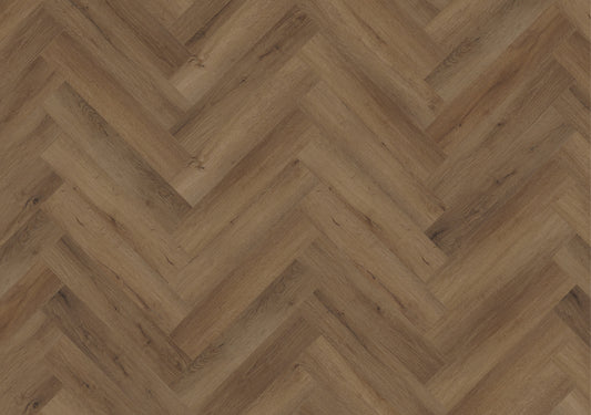 LVT Flooring Lignum Core Truffle Oak Herringbone - Pack Size: 2.23m²