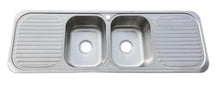 Load image into Gallery viewer, Two Bowl Double Drainer Kitchen Sink