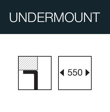 UKinox D 500/R50 Single Bowl Polished Stainless Steel Undermount kitchen sink