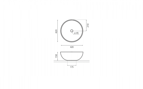 VILLAREAL PORCELAIN WASHBASIN WHITE (4128)