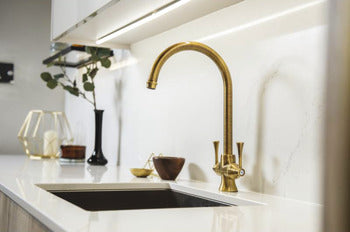 Abode Gosford Mixer Tap, Dual Lever, C-Spout 3 finishes