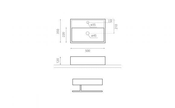 TURIN COUNTERTOP WASHBASIN WHITE (0017B)