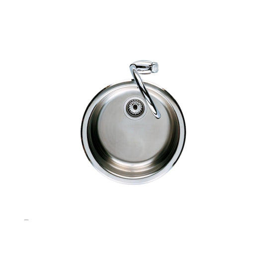 ROCA LINEN FINISH ROUND STEEL SINK (REDONDO) 450 x 450 x 175 mm (SP0108)
