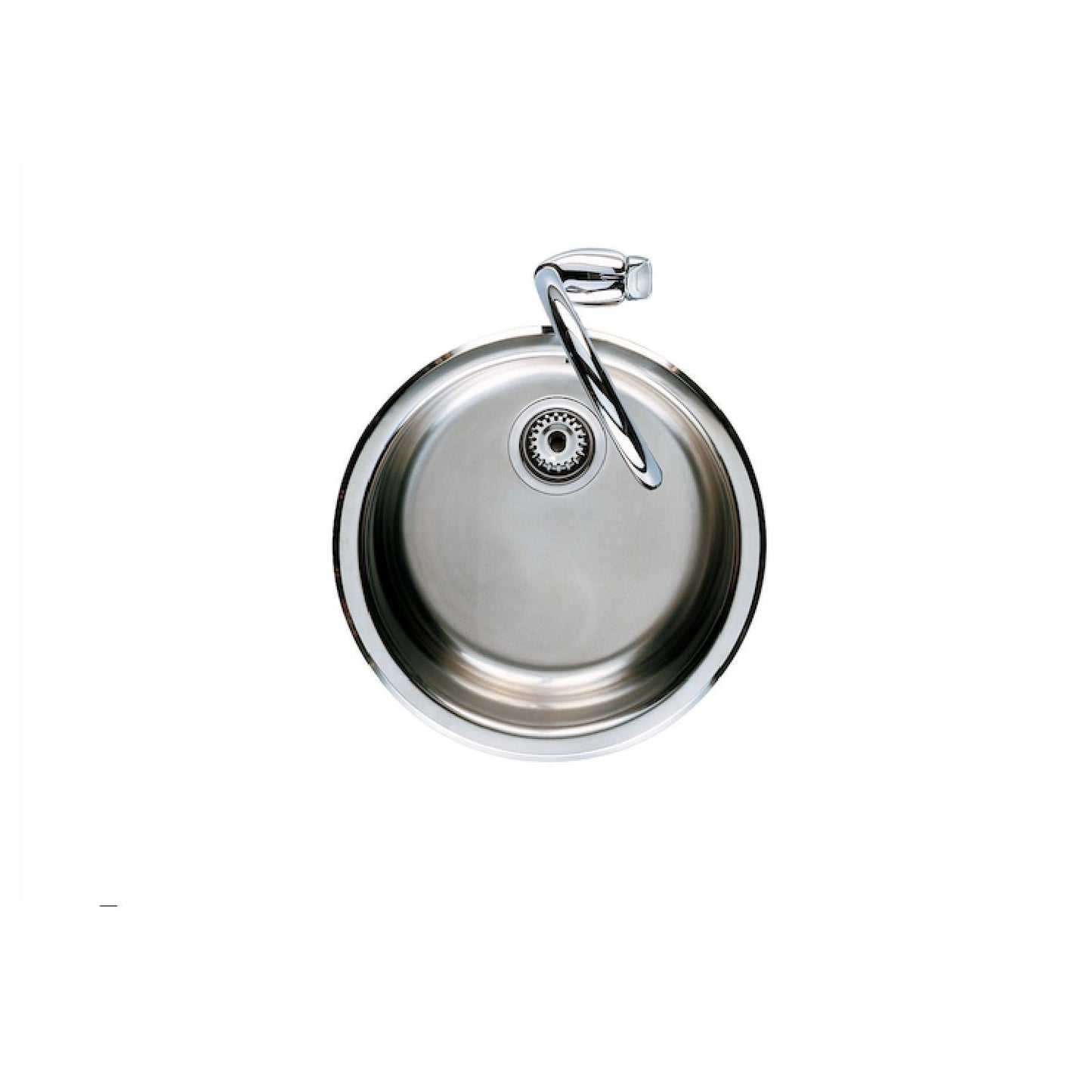 ROCA LINEND FINISH steel sink 1 ROUND bowl REDONDO 450 x 450 x 175 mm (SP0108)