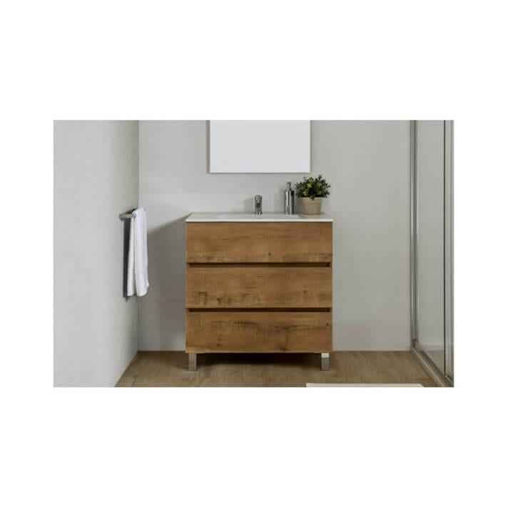GALA G7900688 JADE 100cm Vanity unit 3 draw OAK (TJM006)