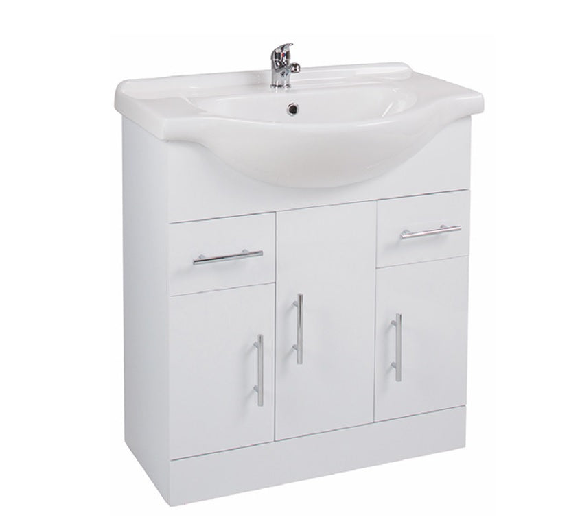 Essentials 750mm Vanity Unit & Basin 750V Rigid