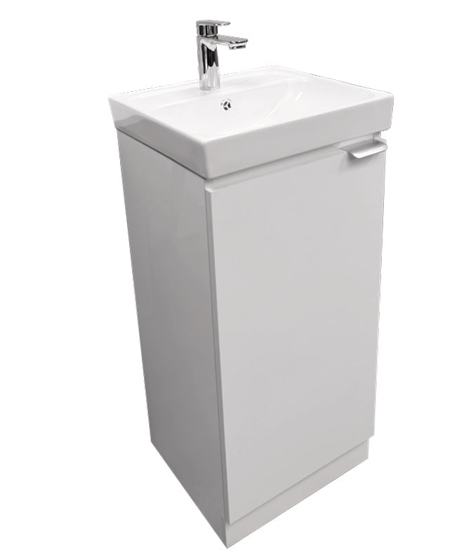 100% WaterProof VRB Eterna Mini Gloss White PVC 400mm Rigid Floor Standing Vanity Unit SP400FS_WHITE